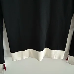 The Limited Colorblock Knit Top Black Cream Size M thumbnail 10