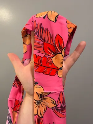Kulani Kinis Tropical Floral Print Cheeky Bikini Bottoms Pink and Orange thumbnail 7