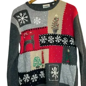 Vintage Northern Reflections Winter Christmas Sweater Women’s Medium 15%‎ Wool thumbnail 2