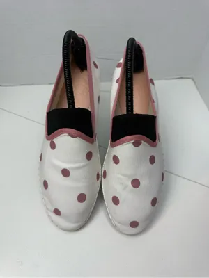 J. Crew Cream Canvas Flats with Rose Polka Dots size 8.5 thumbnail 12