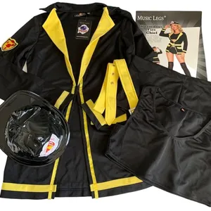 Music Legs Hazardous Fire Chief Adult Women’s Sexy Halloween Costume M/L thumbnail 3