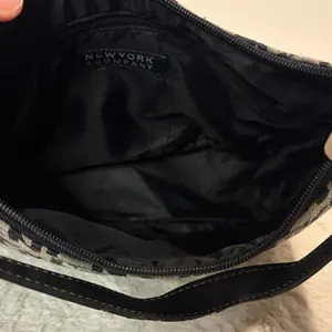 New York & Company- Vintage Black and Gray Patterned Logo Shoulder Bag Y2K thumbnail 6