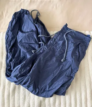 Edikted Navy Blue Lightweight Track Pants thumbnail 1