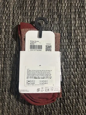 Lululemon Glitter Socks Quarter Length 1 Pair NEW Rockwood thumbnail 2