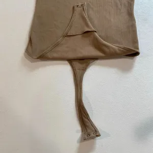 Abercrombie & Fitch Soft A&F Ribbed Bodysuit Tan Beige Size M thumbnail 7