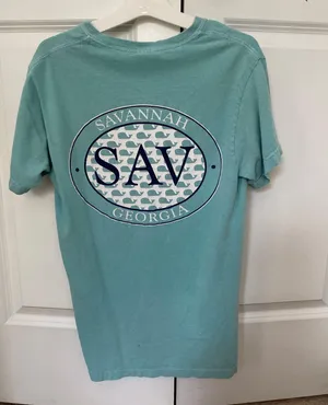 Savannah Georgia T Shirt Blue thumbnail 2
