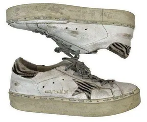 Golden Goose Size 41 Superstar Hi-Star Sneakers White Leather Zebra LTD 189/255 thumbnail 1