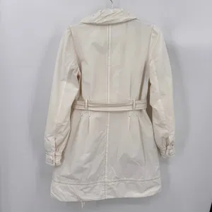 Esprit Trench Coat Ivory Cream Double Breasted Belted Y2K Waterproof Medium thumbnail 6
