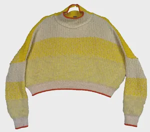 Free People Sunbrite Mock Neck Sweater Cropped‎ Baggy Size XSmall thumbnail 1