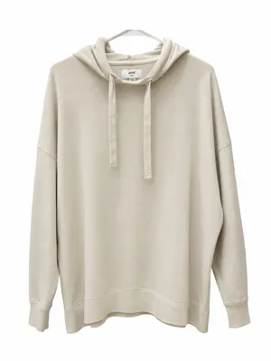 AERIE long sleeve oversized hooded sweatshirt size Medium cream color 100% thumbnail 1