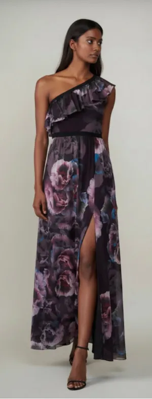Fuzzi Tulle One Shoulder Floral Maxi Dress thumbnail 1