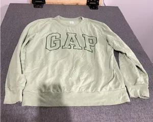 GAP Women's Logo Crewneck Sweatshirt Sage Green Sz L Comfy Cozy thumbnail 1
