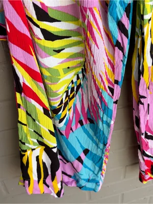Natori Bora Bora Caftan PJs 2 PC Set Size Small Crinkle Fabric thumbnail 15