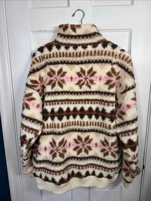 Aerie Hometown Festive Fleece One-Quarter Zip Sweatshirt W2481 Sz S thumbnail 13