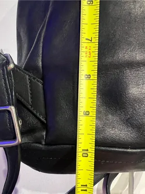 COACH Vintage All Leather legacy Black Backpack 9858 Women's Adjustable Straps thumbnail 13