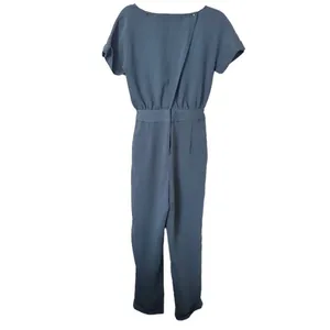 ZARA Tie Front Ankle Jumpsuit in Teal‎ Sz Small thumbnail 4
