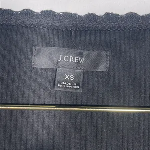 J. Crew Womens Black Square Neck Henley Shirt Top Xs Bk317 thumbnail 4