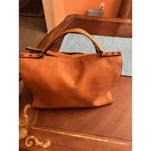 C & C California Leather Bag Satchel Crossbody Tote Womens Bag British Tan thumbnail 9