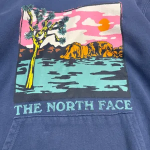 The‎ North Face Graphic Hoodie Sweatshirt Blue Desert Landscape Print women S thumbnail 2