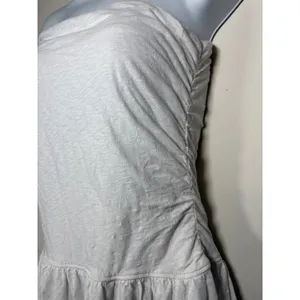Free People FP Beach Strapless Asymmetrical Mini Dress White Festival Boho XS thumbnail 4