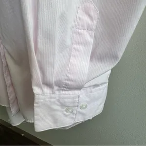 LAS OLAS Button Down Shirt Women’s Size L Pinstripe Embroidered thumbnail 11