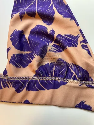 Ellejay Purple Leaf Print Bikini Set - Women Swim Bikini thumbnail 4