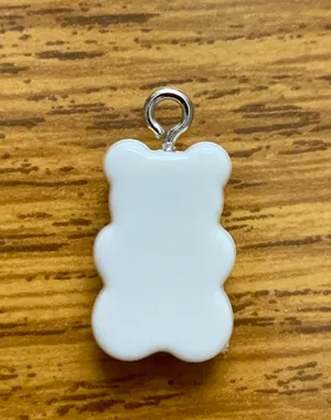 White Gummy Bear Charm Pendant thumbnail 2
