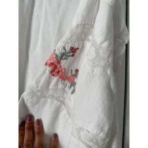 Standard Grace White Boho Embroidered Lace Tunic Off Shoulder Bell Sleeve Small thumbnail 5