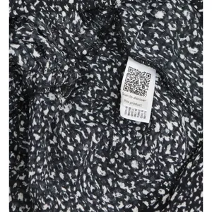 NWT Universal Thread Womens Balloon Long Sleeve Blouse 92235285 Black Abstract S thumbnail 7