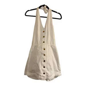 ✨REFORMATION Pamela Halter Denim Mini White Sz 0 Dress✨ thumbnail 4