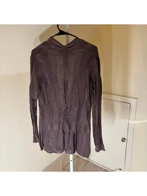 Anthropologie Sparrow EUC Women's Brown One Button Cardigan Sweater Size M thumbnail 4