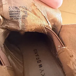 Lucky Brand Suede Wedge Ankle Booties LK- YONIANA‎ Chipmunk Brown 5.5M Capsule thumbnail 5