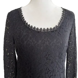 Denim & Supply Ralph Lauren‎ Lace Mini Dress Size 4 Black Fringe Victorian Goth thumbnail 8