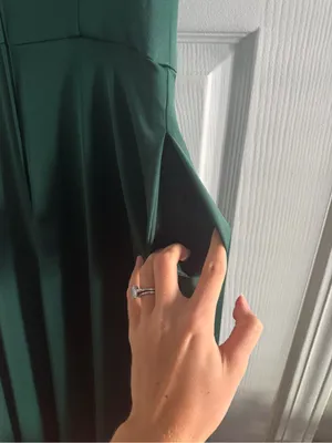 David's Bridal Celebrate Crepe-Back Satin Scoop Tank Dress Juniper Size 6 thumbnail 8