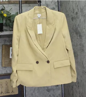 A New Day Signature Crepe Slim Fit Blazer Jacket 92994546 Tan Brown M thumbnail 1
