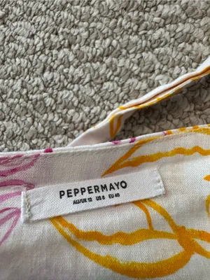 Peppermayo x Rikki Day Seafood Print Linen Halter Top and Mini Skirt Set thumbnail 5