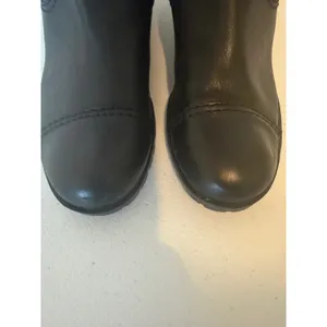 Marc Fisher Womens‎ Black Leather Moto Boots Buckle Strap Mid Calf Cap Toe 9M thumbnail 7