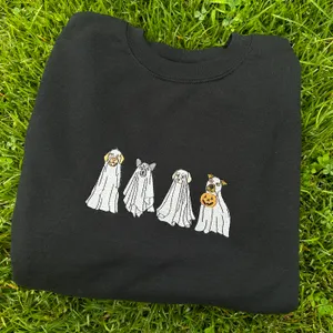 Handmade Ghost Dog Sweatshirt thumbnail 1