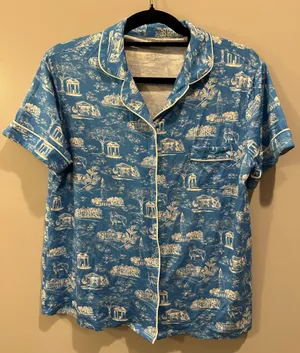 Lake Pajamas Nothing Finer UNC Chapel Hill Toile Pajama Top thumbnail 1