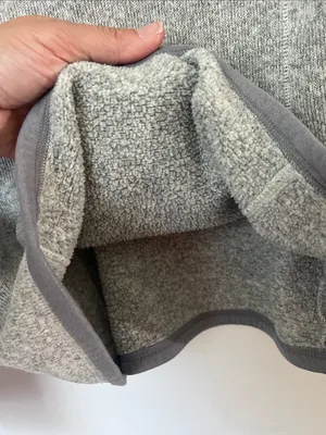Patagonia Women’s Light Gray Quarter-Zip Fleece Pullover Sz Medium 💚 thumbnail 6