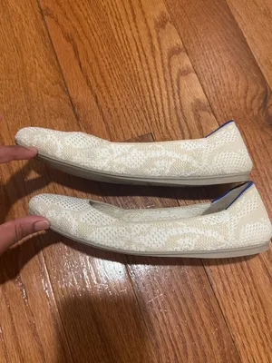 Rothy’s Square Toe Ballet Flats Size 8 White thumbnail 5