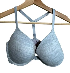 Pink Wear Everywhere Push-Up Bra 32DD Gray Women Racerback Front Close thumbnail 1
