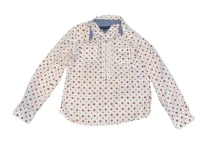 Tommy Hilfiger Long Sleeve 1/4 logo zip floral preppy academia size small Casual thumbnail 1