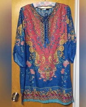 Hippie boho caftan dress by Urban CoCo size L thumbnail 1