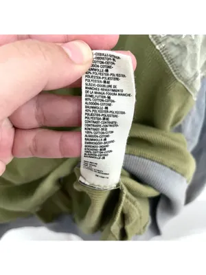 Free People We The Free Feelin It Tee Army Combo Patchwork Boho Oversize Top XS thumbnail 5