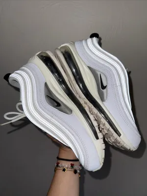 Nike Air Max 97 White Grey Black Sneakers Women’s Size 6 thumbnail 5