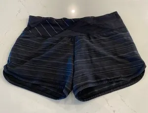 Lululemon Run‎ Speed Short Black and Gray Size 6 thumbnail 1
