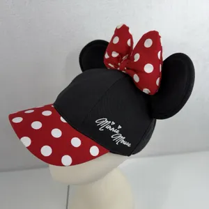 Walt‎ Disney World Parks Adult Baseball Hat Cap Minnie Mouse Ears Bow Polka Dot thumbnail 4