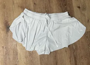JoyLab Flowy Athletic Running Shorts White High Slit Layered Size Large thumbnail 1