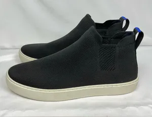 Rothy’s The Chelsea Sneaker Boot Black Knit High Top Slip On Sz 10 Neutral thumbnail 1